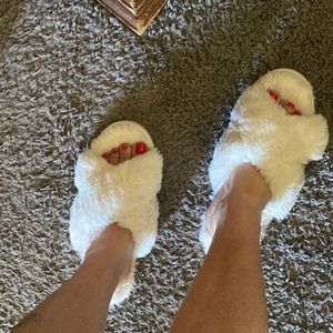 Cozy, fluffy slippers size 11/12